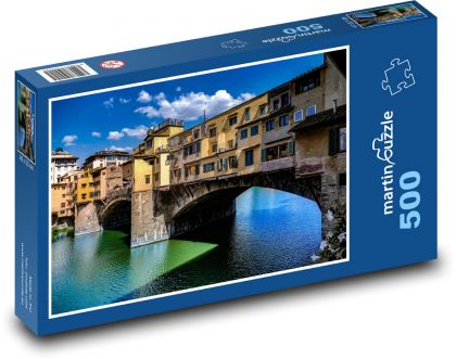 Itálie - most, budovy - Puzzle 500 dílků, rozměr 46x30 cm