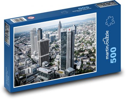 Frankfurt Nad Mohanem - mrakodrap - Puzzle 500 dílků, rozměr 46x30 cm