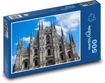 Itálie - Miláno, Katedrála - Puzzle 500 dílků, rozměr 46x30 cm