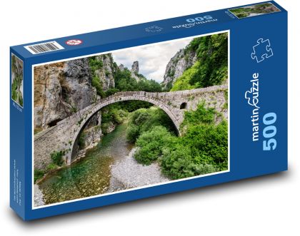 Greece - Ioannina, bridge - Puzzle of 500 pieces, size 46x30 cm 