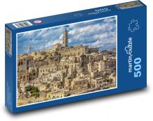Itálie - Matera, Sassi Puzzle 500 dílků - 46 x 30 cm