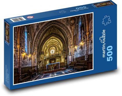 Francie - Kostel - Puzzle 500 dílků, rozměr 46x30 cm