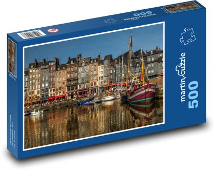 Francúzsko - Honfleur, port - Puzzle 500 dielikov, rozmer 46x30 cm 