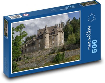 Francie - Lozere, hrad - Puzzle 500 dílků, rozměr 46x30 cm