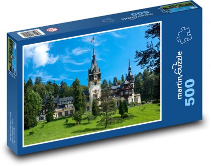 Rumunsko - hrad Peles - Puzzle 500 dílků, rozměr 46x30 cm