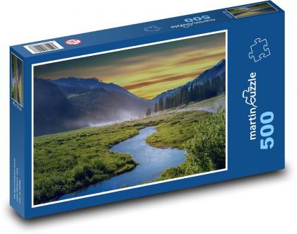 Príroda - rieky, hory - Puzzle 500 dielikov, rozmer 46x30 cm 