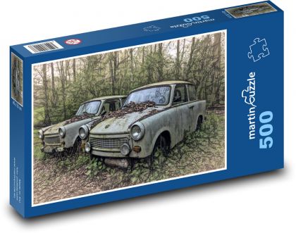 Car - Trabant - Puzzle of 500 pieces, size 46x30 cm 