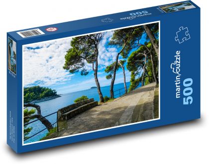 Pobrežie v Chorvátsku - Puzzle 500 dielikov, rozmer 46x30 cm 
