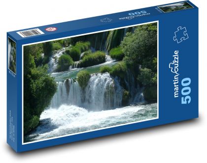 Croatia - waterfalls on the river - Puzzle of 500 pieces, size 46x30 cm 
