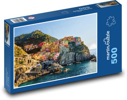 Nadmorskie miasto Włochy Cinque Terre - Puzzle 500 elementów, rozmiar 46x30 cm