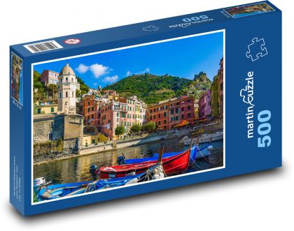 Hafen in Cinque Terre - Italien - Puzzle - 500 Teile