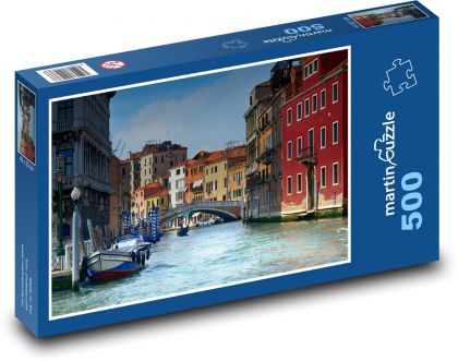 Venice Gondolas - Italy - Puzzle of 500 pieces, size 46x30 cm 