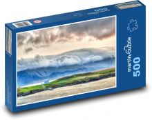 Island - hory, mlha Puzzle 500 dílků - 46 x 30 cm
