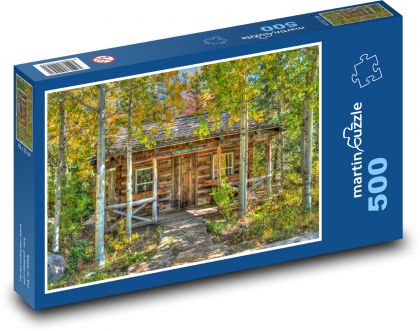 Chatka v lese - Puzzle 500 dielikov, rozmer 46x30 cm 