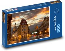 Noční Drážďany v Německu Puzzle 500 dílků - 46 x 30 cm