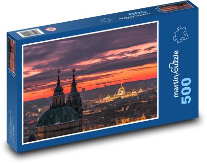 Evening Prague - Puzzle of 500 pieces, size 46x30 cm 