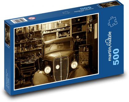 Auto ve staré dílně - puzzle 500 dílků