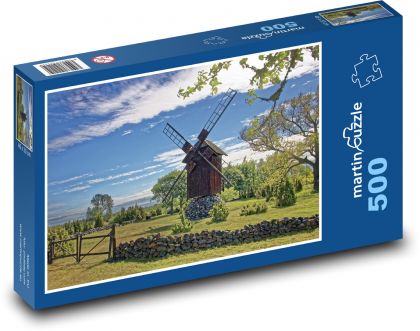 Estonsko - větrný mlýn - Puzzle 500 dílků, rozměr 46x30 cm