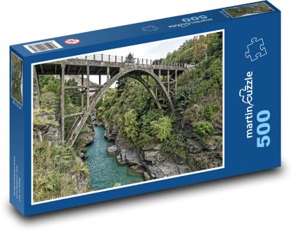 Nový Zéland - most - Puzzle 500 dílků, rozměr 46x30 cm