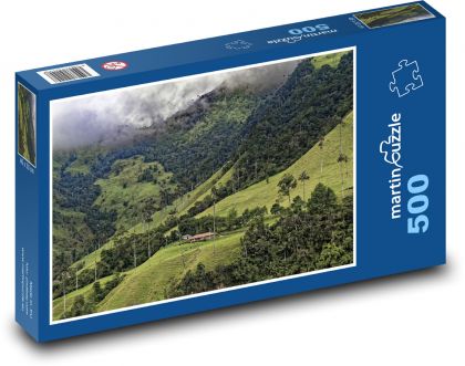 Kolumbie - palmy - Puzzle 500 dílků, rozměr 46x30 cm