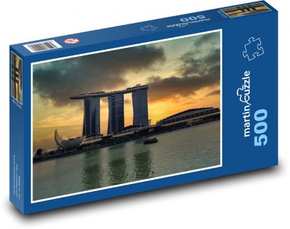 Singapore - Marina Bay - Puzzle of 500 pieces, size 46x30 cm 