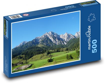 Alpy Austriackie latem - Puzzle 500 elementów, rozmiar 46x30 cm