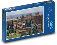 Španielsky palác Alhambra, Granada - Španielsko Puzzle 500 dielikov - 46 x 30 cm