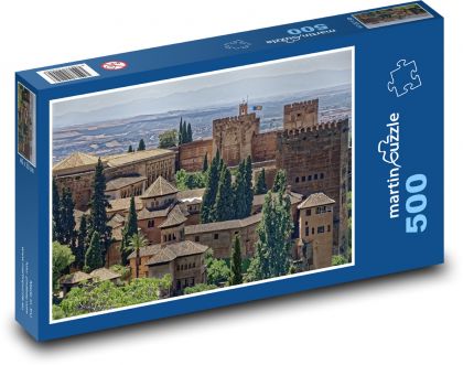 Španělský palác Alhambra, Granada - Španělsko - puzzle 500 dílků