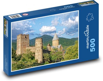 Gruzie - hrad Ananuri - Puzzle 500 dílků, rozměr 46x30 cm