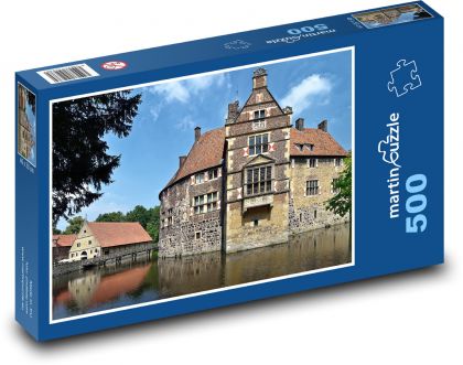 Německo - Burg Vischering  - Puzzle 500 dílků, rozměr 46x30 cm