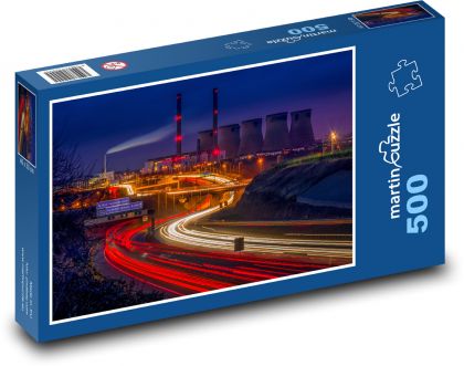 Elektrárna v noci - puzzle 500 dílků