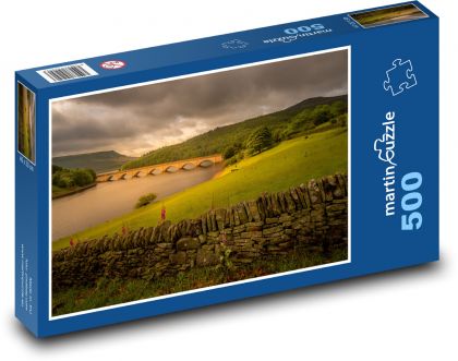 Nádrž Ladybower - Anglicko - Puzzle 500 dielikov, rozmer 46x30 cm 