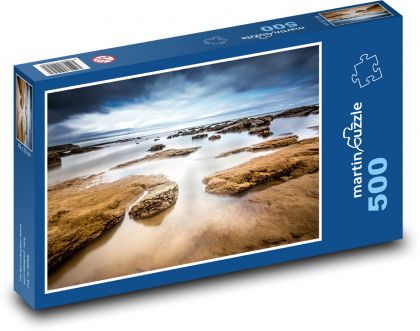 Landscape, low tide, sea - Puzzle of 500 pieces, size 46x30 cm 