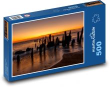 Sunset, harbor Puzzle of 500 pieces - 46 x 30 cm 
