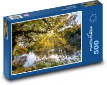 Príroda, jazero, jeseň Puzzle 500 dielikov - 46 x 30 cm 
