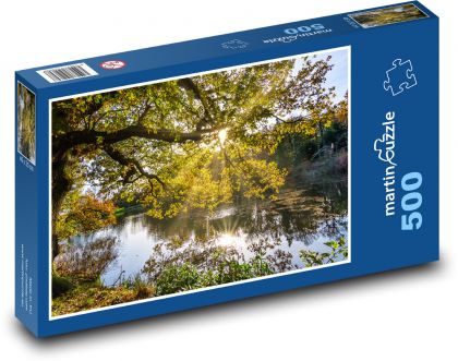 Příroda, jezero, podzim - Puzzle 500 dílků, rozměr 46x30 cm