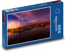 Łodzie, port Puzzle 500 elementów - 46x30 cm