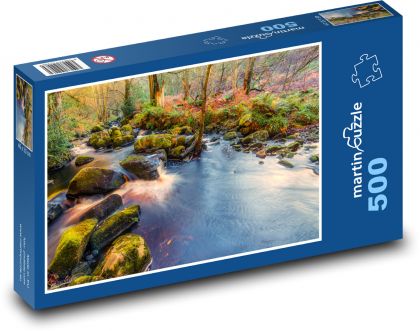 Prúd v lese - Puzzle 500 dielikov, rozmer 46x30 cm 