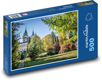 Zámek, podzim, park - Puzzle 500 dílků, rozměr 46x30 cm