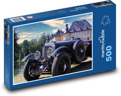 Car veteran at the castle - Puzzle of 500 pieces, size 46x30 cm 