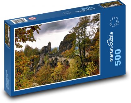 Saxon Switzerland - bridge - Puzzle of 500 pieces, size 46x30 cm 
