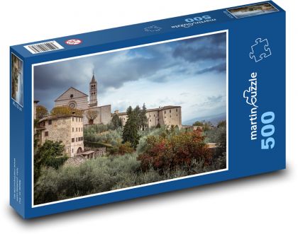 Kostel na kopci - Itálie - puzzle 500 dílků
