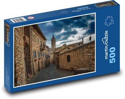 Itálie, ulička - Puzzle 500 dílků, rozměr 46x30 cm
