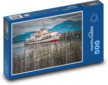 Jezero, loď Puzzle 500 dílků - 46 x 30 cm