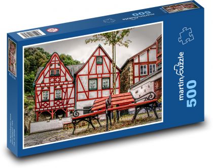 Rhineland - historic half-timbered houses - Puzzle of 500 pieces, size 46x30 cm 