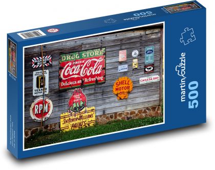 Retro reklamy - Puzzle 500 dílků, rozměr 46x30 cm