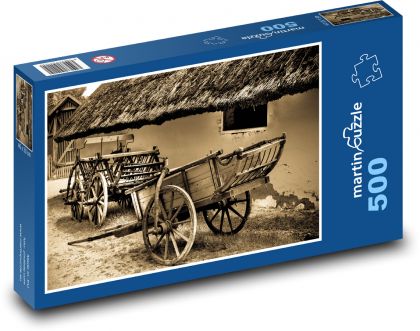 Kočiar na kone - Puzzle 500 dielikov, rozmer 46x30 cm 