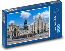 Mediolan, Duomo i Square Puzzle 500 elementów - 46x30 cm
