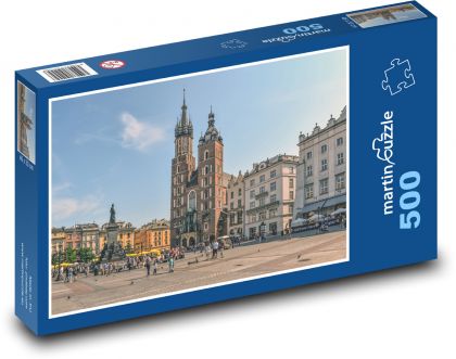 Historický Krakov v Poľsku - Puzzle 500 dielikov, rozmer 46x30 cm 