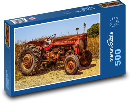 Starý traktor - Puzzle 500 dílků, rozměr 46x30 cm
